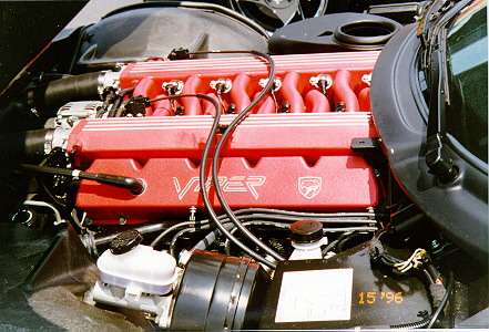 1994 Dodge Viper R/T 10, under hood view