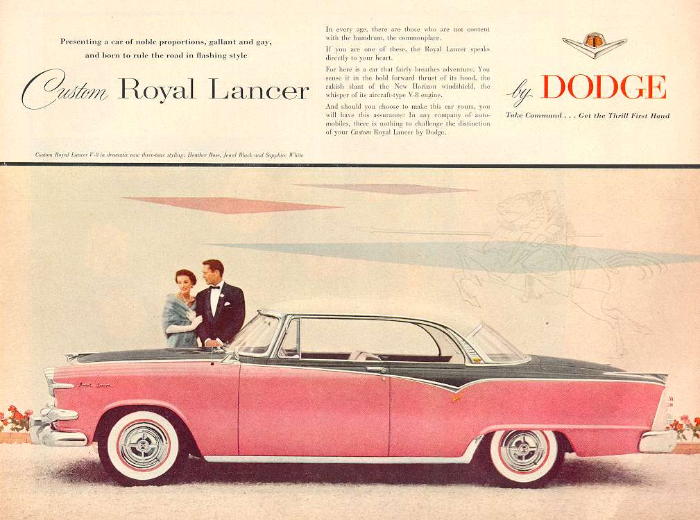 1955 Dodge Custom Royal Lancer ad 1.jpg (95636 bytes)